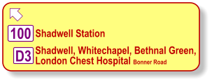  Shadwell Station   Shadwell, Whitechapel, Bethnal Green, London Chest Hospital Bonner Road   100 D3