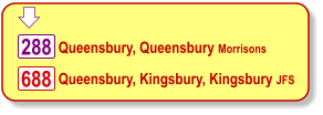 Queensbury, Queensbury Morrisons Queensbury, Kingsbury, Kingsbury JFS 288 688