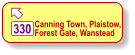  Canning Town, Plaistow, Forest Gate, Wanstead 330