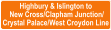 Highbury & Islington to  New Cross/Clapham Junction/ Crystal Palace/West Croydon Line
