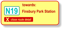 X close route detail towards: Finsbury Park Station N19