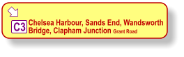    Fulham Broadway, Hammersmith, Turnham Green, Acton, Northfields, Ealing Broadway Station     11 N11   Parsons Green, Putney, Barnes, Mortlake,   Richmond, Twickenham, Fulwell South Road   22 N22   Parsons Green, Putney Bridge,   Putney Common Spencer Arms     Fulham Broadway Station