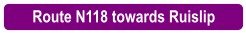 Route N118 towards Ruislip