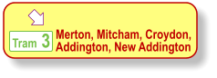  Merton, Mitcham, Croydon,  Addington, New Addington Tram 3