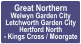 Great Northern Welwyn Garden City Letchworth Garden City Hertford North - Kings Cross / Moorgate